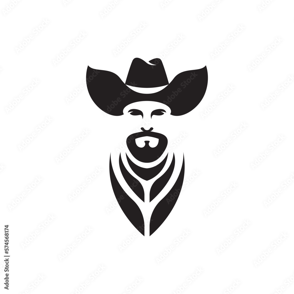 Fototapeta premium Cowboy logo images