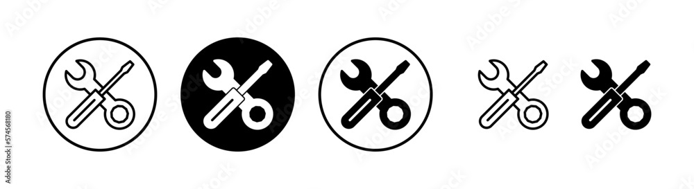Repair tools icon vector illustration. tool sign and symbol. setting icon. Wrench and screwdriver. Service Repair tools icon vector illustration. tool sign and symbol. setting icon. Wrench and screwdriver. Service