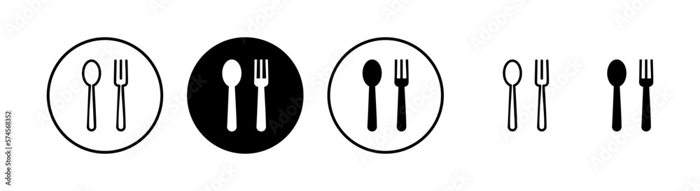 spoon and fork icon vector illustration. spoon, fork and knife icon vector. restaurant sign and symbol - obrazy, fototapety, plakaty 