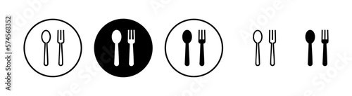 Canvastavla spoon and fork icon vector illustration
