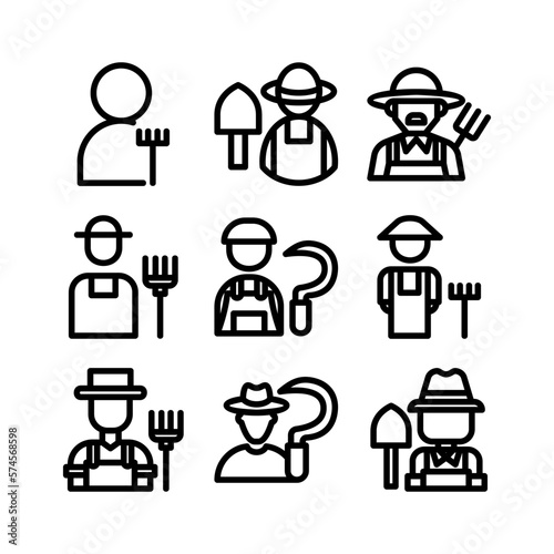farmer icon or logo isolated sign symbol vector illustration - high quality black style vector icons 