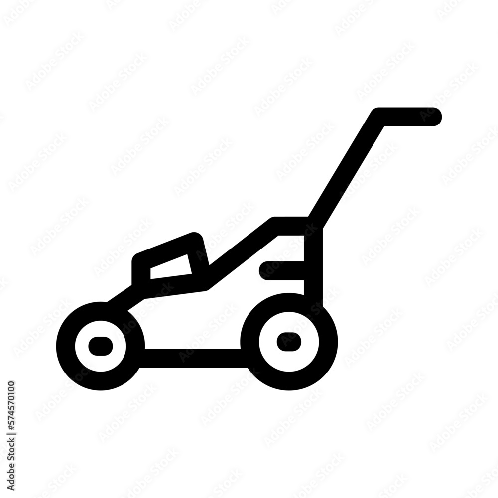 lawn mower icon or logo isolated sign symbol vector illustration - high quality black style vector icons
