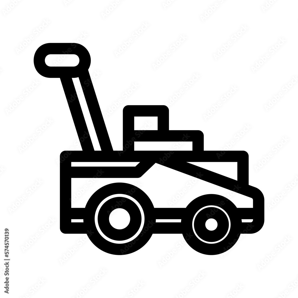 lawn mower icon or logo isolated sign symbol vector illustration - high quality black style vector icons
