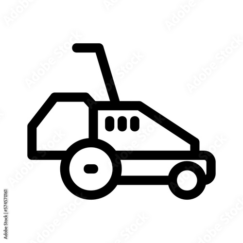 lawn mower icon or logo isolated sign symbol vector illustration - high quality black style vector icons 