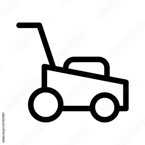 lawn mower icon or logo isolated sign symbol vector illustration - high quality black style vector icons

