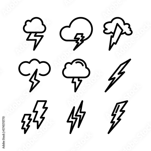 lightning bolt icon or logo isolated sign symbol vector illustration - high quality black style vector icons 