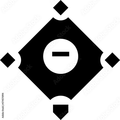 Baseball field icon on transparent background