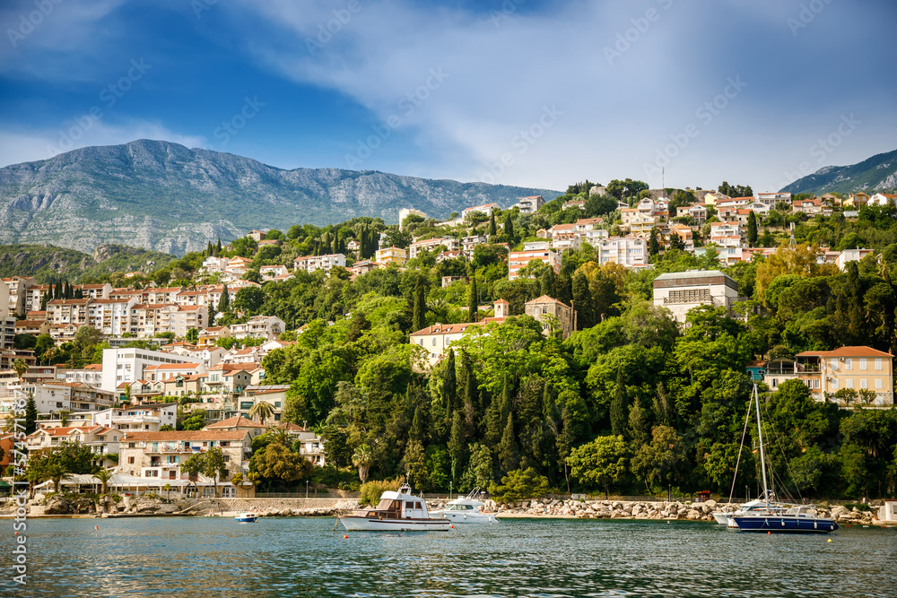 Beautiful view of the small town Herceg Novi
