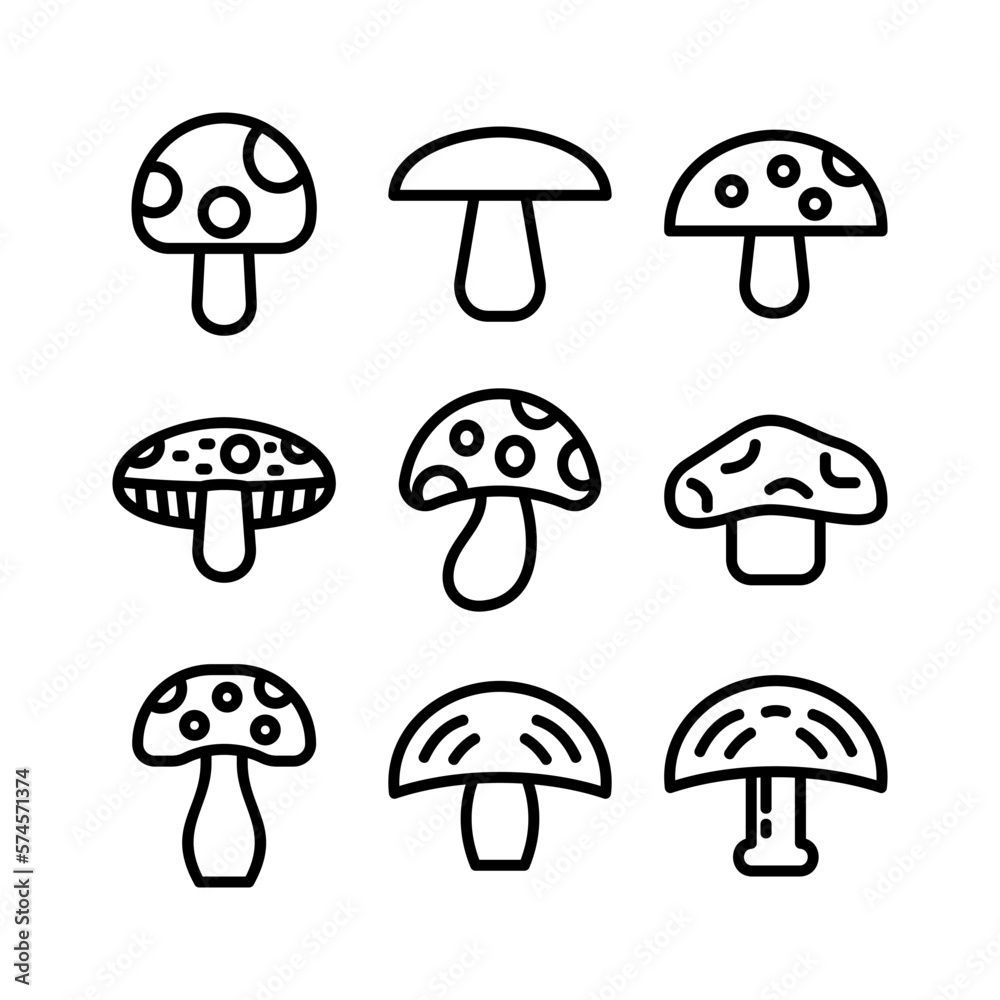 mushroom icon or logo isolated sign symbol vector illustration - high quality black style vector icons
