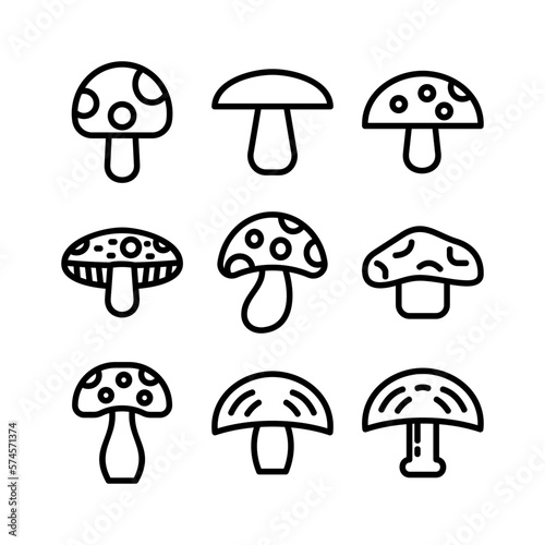 mushroom icon or logo isolated sign symbol vector illustration - high quality black style vector icons 