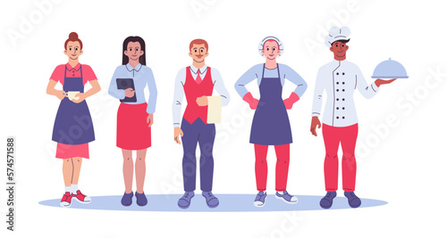Restaurant staff vector illustration