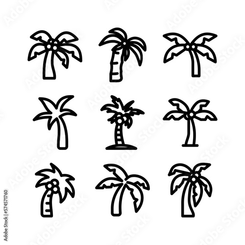 palm tree icon or logo isolated sign symbol vector illustration - high quality black style vector icons 