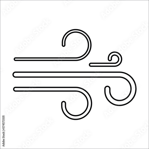 wind icon, cold vector, storm illustration