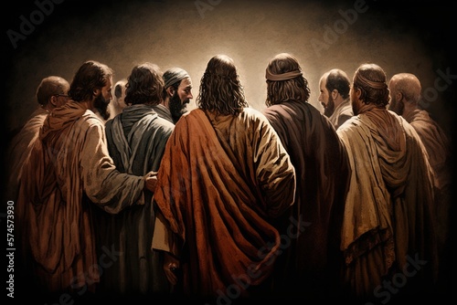 Jesus teaching disciples.  © Bargais
