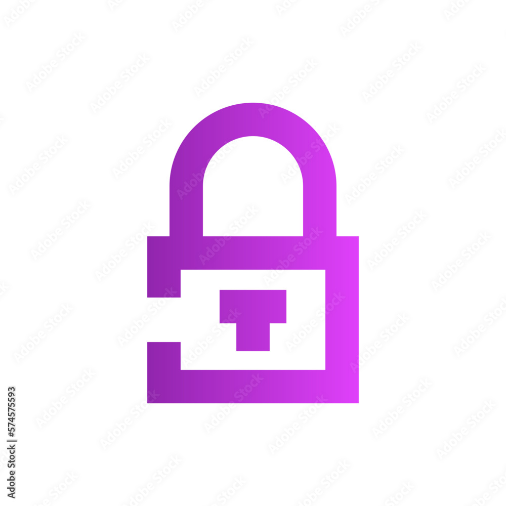 lock gradient icon lock gradient icon