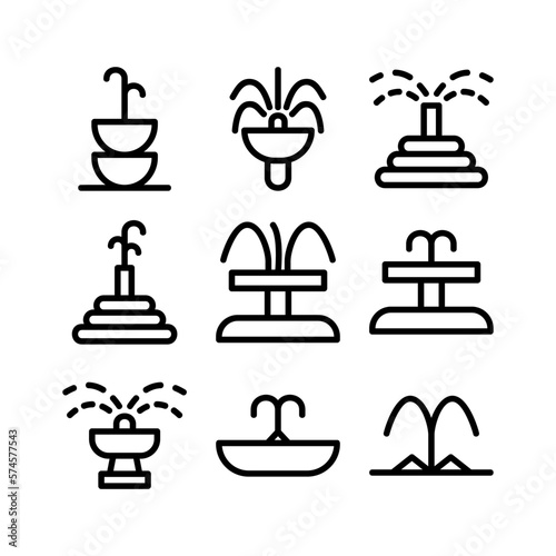 water fountain icon or logo isolated sign symbol vector illustration - high quality black style vector icons
