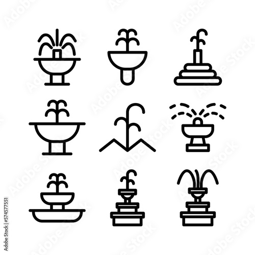 water fountain icon or logo isolated sign symbol vector illustration - high quality black style vector icons 