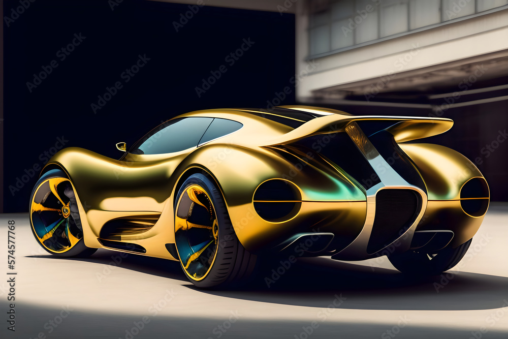 electric luxury concept car with a futuristic design, Concept of future sports car