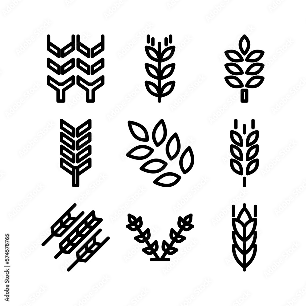 wheat icon or logo isolated sign symbol vector illustration - high quality black style vector icons
