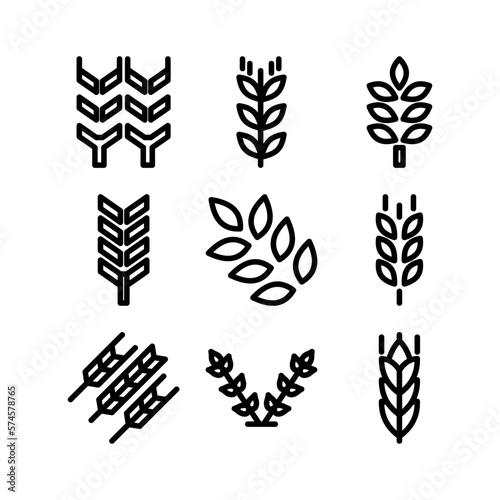 wheat icon or logo isolated sign symbol vector illustration - high quality black style vector icons 