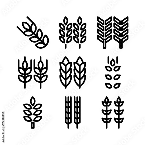 wheat icon or logo isolated sign symbol vector illustration - high quality black style vector icons
