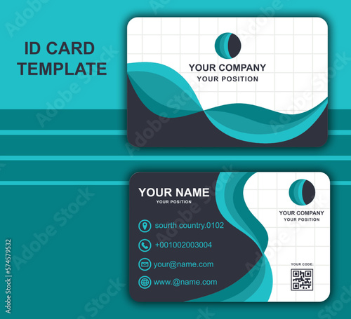 set identification card template art icon and graphics