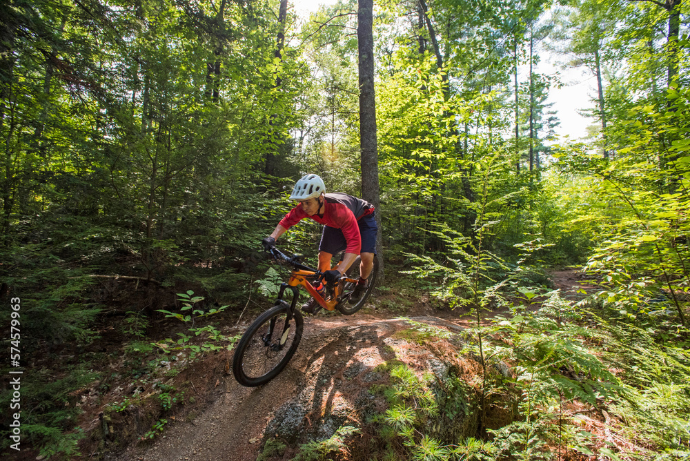 Mountain biking in North Conway, New Hampshire. Mountain biking in North Conway, New Hampshire.