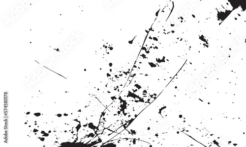 Abstract ink Black Splash Background black watercolor splash isolated on white background