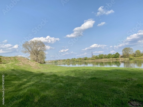 Dnister River Criuleni Cosnita view from Slobozia Dusca right bank photo