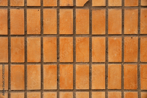 Beige facing tile on a wall