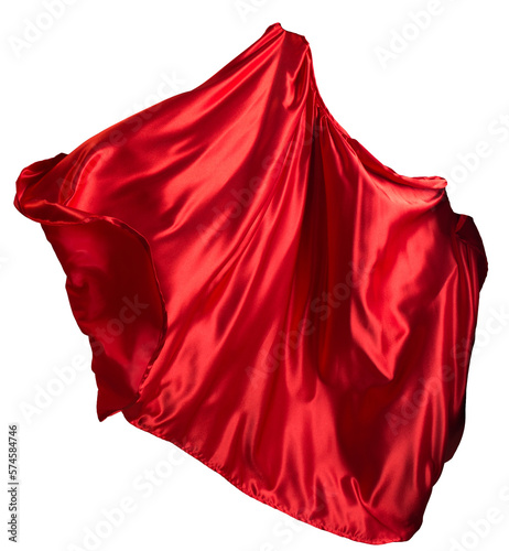 Red cloth flutters