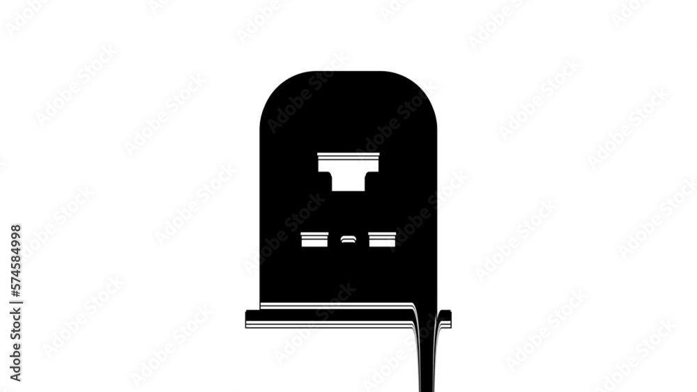 Black Tombstone with RIP written on it icon isolated on white background. Grave icon. 4K Video motion graphic animation Black Tombstone with RIP written on it icon isolated on white background. Grave icon. 4K Video motion graphic animation