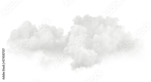 Soft cumulus clouds isolated background 3d illustration png