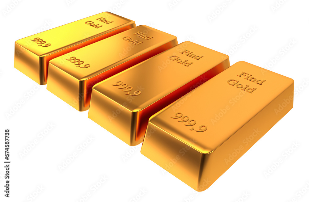 Illustration of gold bank bullion. Business and finance concept. png transparent
