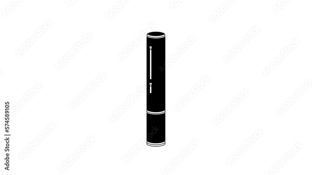 Black Marijuana joint, spliff icon isolated on white background. Cigarette with drug, marijuana cigarette rolled. 4K Video motion graphic animation Black Marijuana joint, spliff icon isolated on white background. Cigarette with drug, marijuana cigarette rolled. 4K Video motion graphic animation