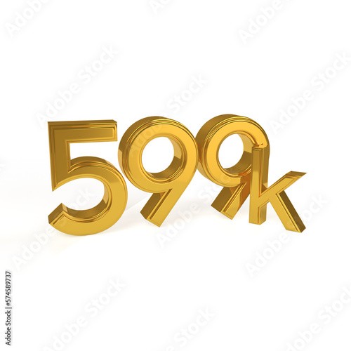 599k Gold 3d render. 599k sale off 