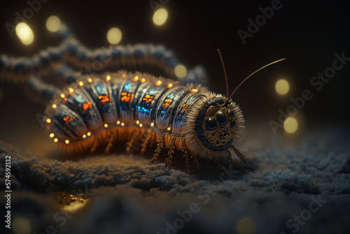 Close Up of Caterpillar's Metamorphosis © alisaaa