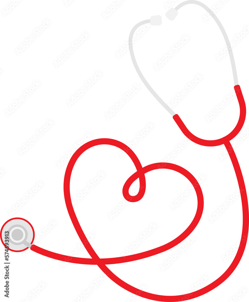 heart with stethoscope heart with stethoscope
