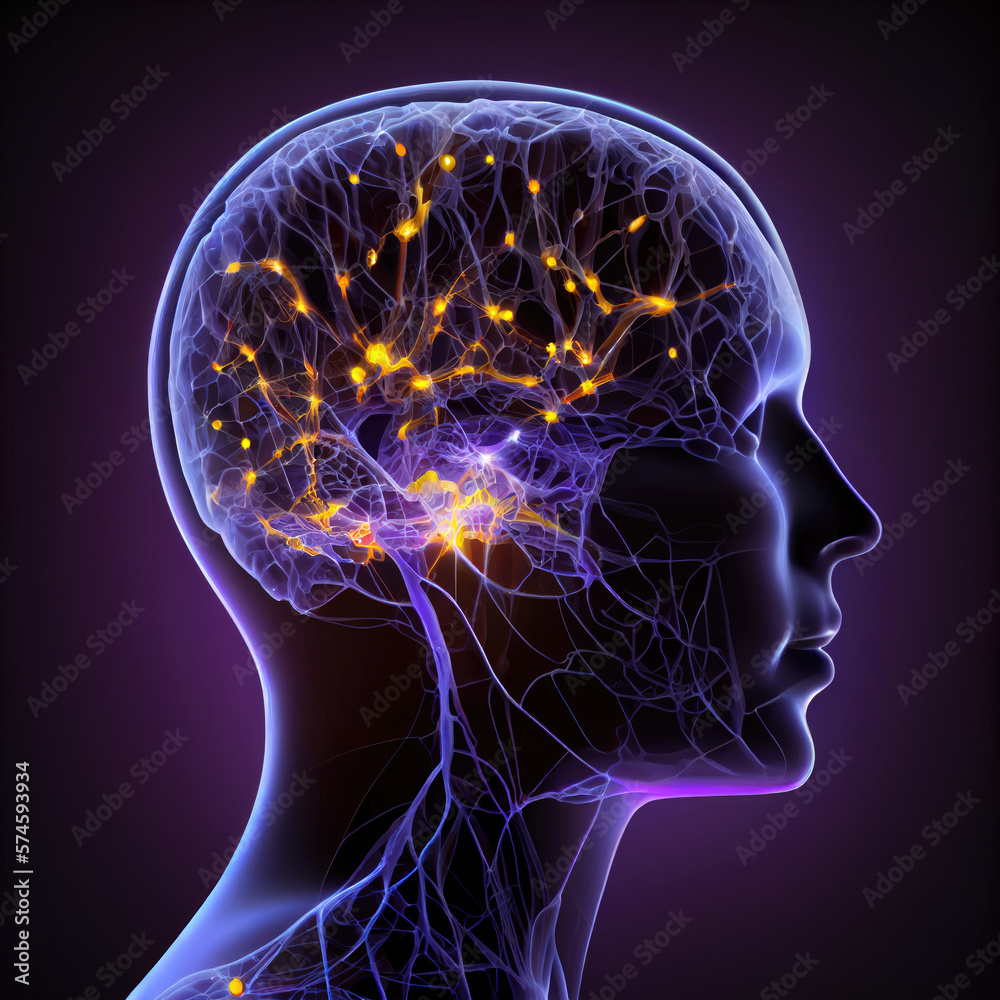 Abstract brain knots, neurons and connections illustrating calm state of mind during a meditation period. Abstract brain knots, neurons and connections illustrating calm state of mind during a meditation period.