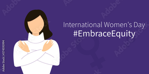  #EmbraceEquity.Women's Day banner. International womens day.International womens day concept poster. 2023 womens day .International Women's Day.Women's Day vector illustration.
