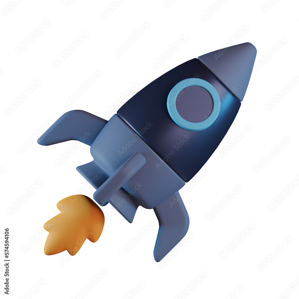 Space Rocket 3D Icon Space Rocket 3D Icon
