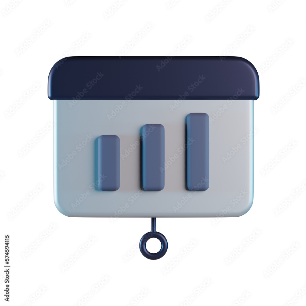 Infographic Presentation 3D Icon Infographic Presentation 3D Icon