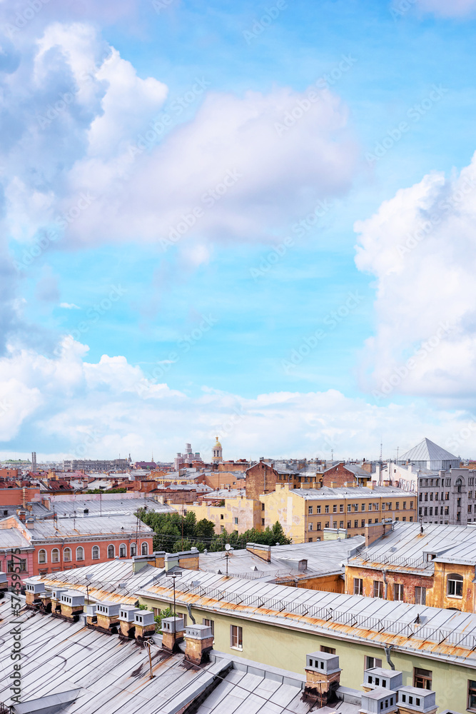 Cityscape. Roof top view. Saint-Petersburg, Russia.