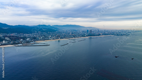 2023年2月 須磨海岸の空撮写真