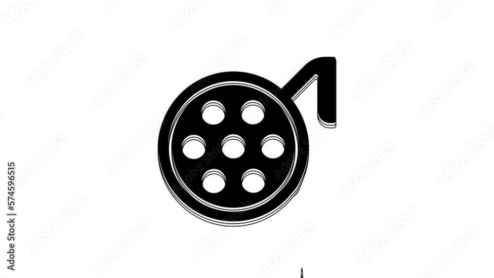 Black Surgery lamp icon isolated on white background. 4K Video motion graphic animation Black Surgery lamp icon isolated on white background. 4K Video motion graphic animation
