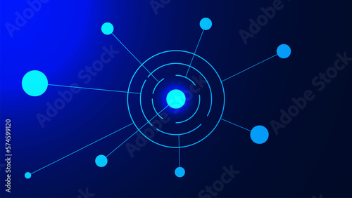 Information and communication. Digital network distribution concept background.