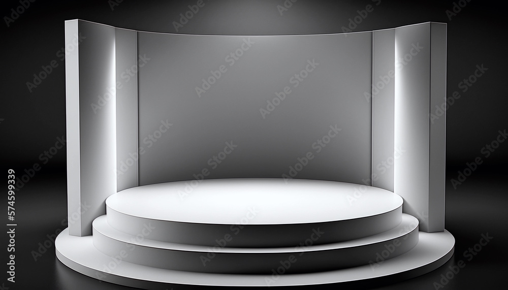 Fototapeta premium Minimalistic Empty Product Podium - Generative AI