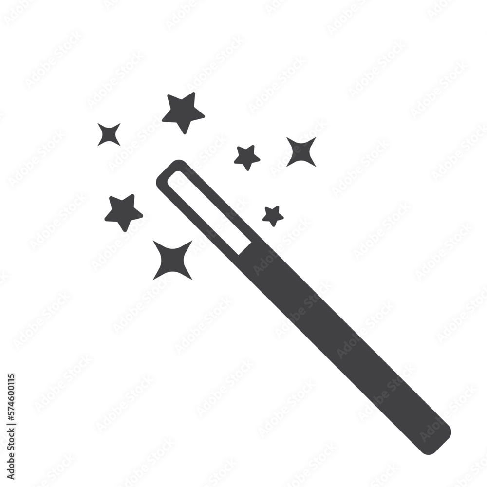 Magic tool and magic wand of magician wand vector illustration