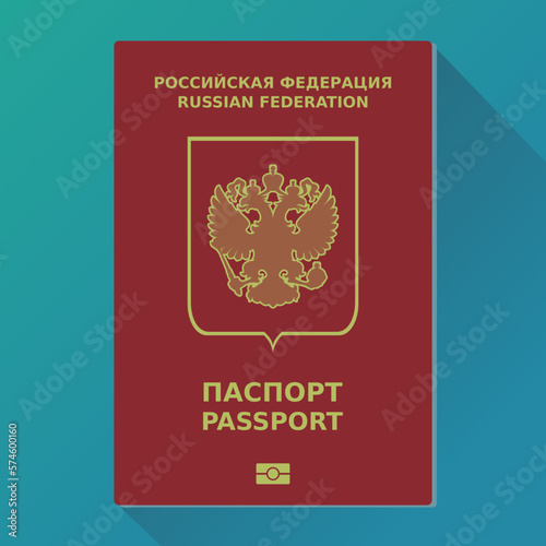Russian passport (flat design)
