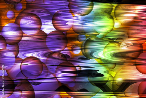 Abstract background is a visual illusion of spheres and waves.